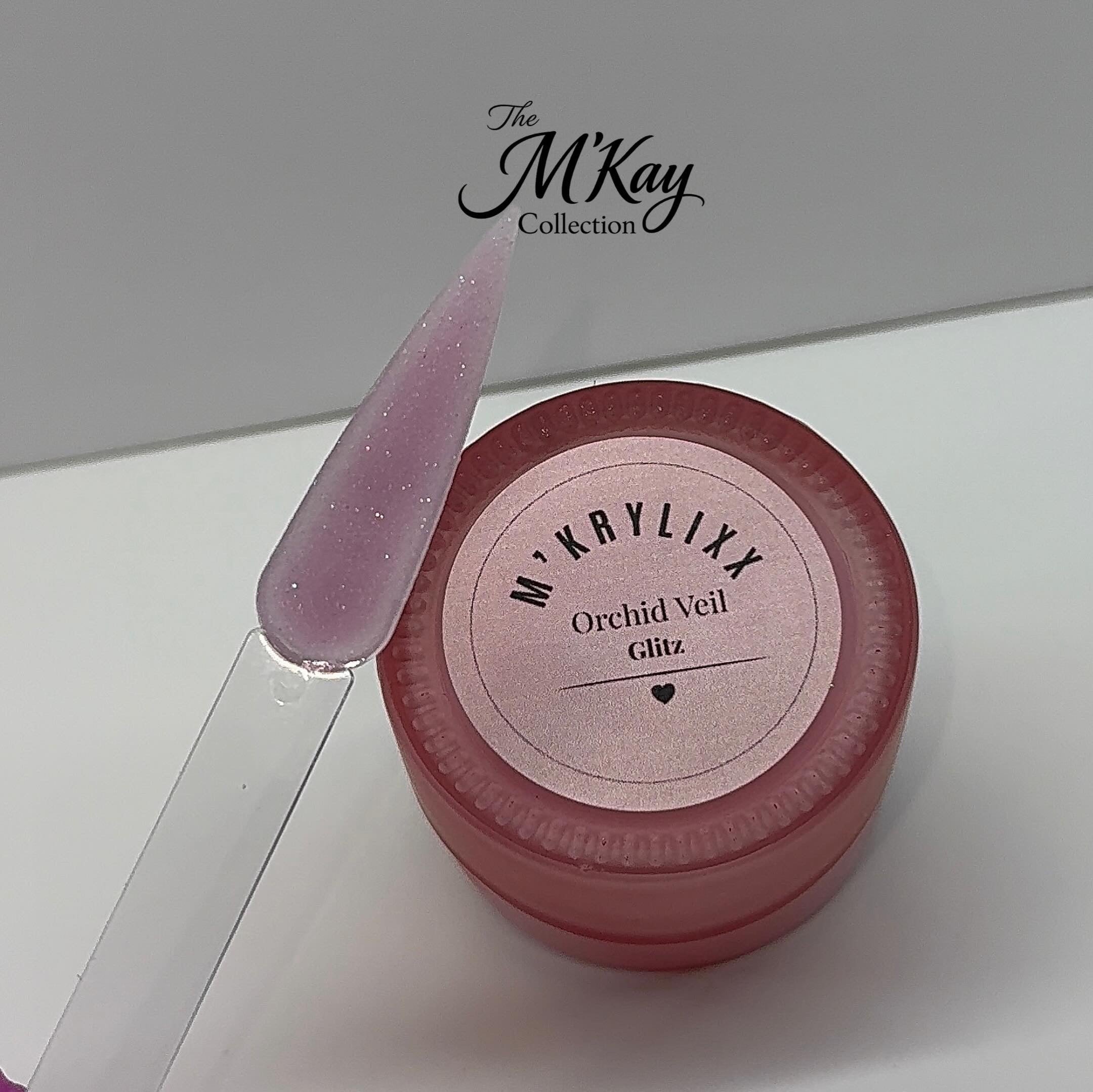 M’Krylixx Orchid Veil Glitz Acrylic Powder - 1 oz